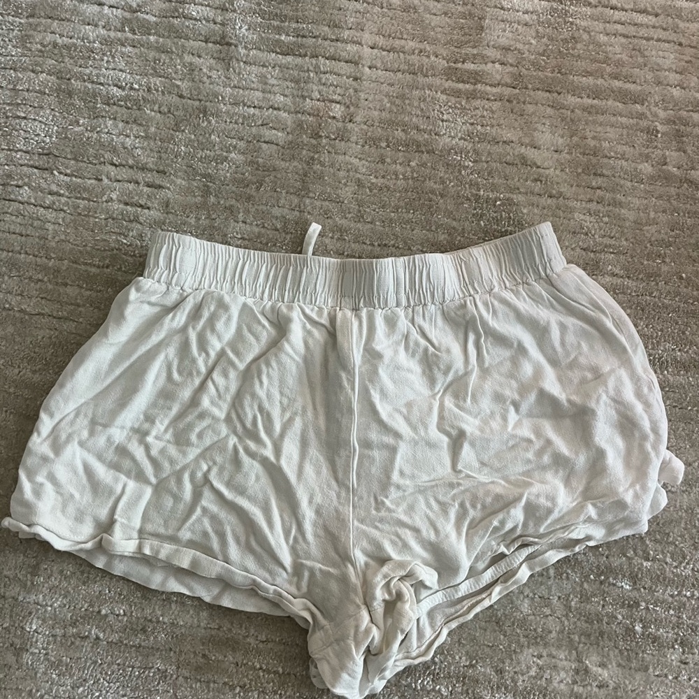 Princess Polly Women's White Linen Shorts